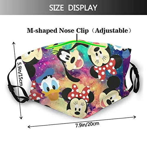 Graphic Reusable Fac-E Maks Mouth Cover With Dis-Ney Various Mic-K...