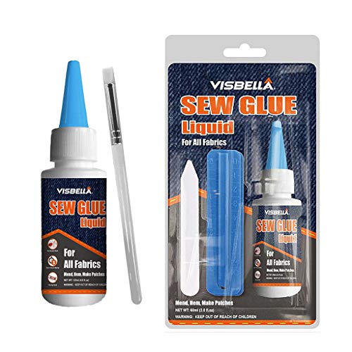 Visbella 1 Min Quick Bonding Fast Dry Sew Glue Liquid Reinforcing ...