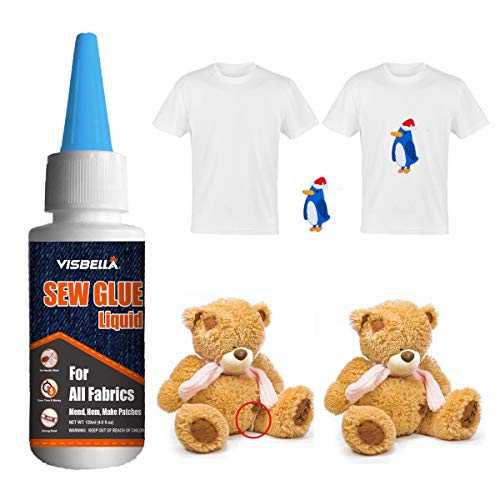 Visbella 1 Min Quick Bonding Fast Dry Sew Glue Liquid Reinforcing ...