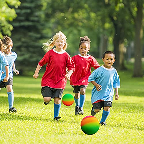 Visen 4Pcs Rainbow Playground Balls for Kids&Adults with 1 Hand Pu...
