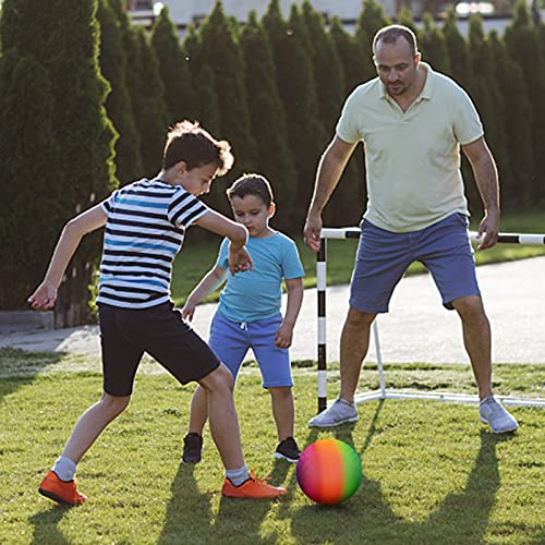 Visen 4Pcs Rainbow Playground Balls for Kids&Adults with 1 Hand Pu...