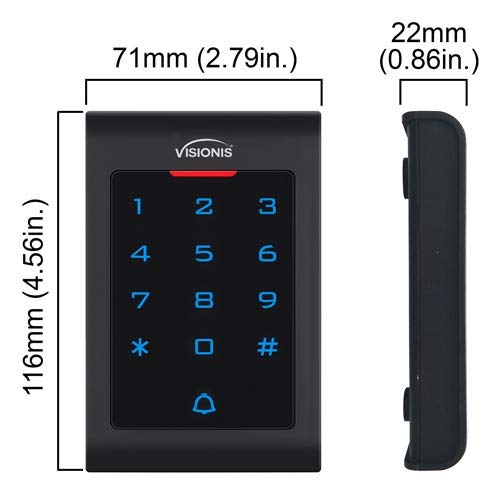 Visionis FPC-5326 One Door Access Control Outswinging Door 600lbs ...