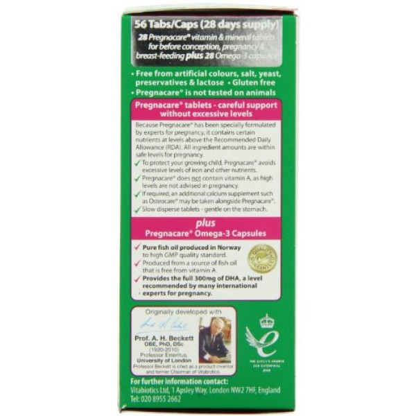 2 Packs Vitabiotics Pregnacare Plus Omega 3 56 Tablets