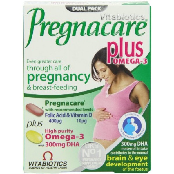 2 Packs Vitabiotics Pregnacare Plus Omega 3 56 Tablets