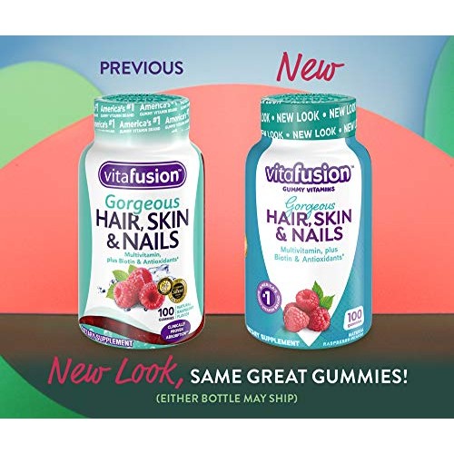 Vitafusion Gorgeous Hair, Skin Nails Multivitamin Gummy Vitamins, ...