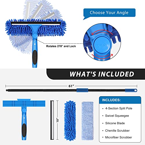 VITEVER Professional Window Squeegee Cleaner Tool with Extension P...