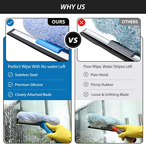 VITEVER Professional Window Squeegee Cleaner Tool with Extension P...