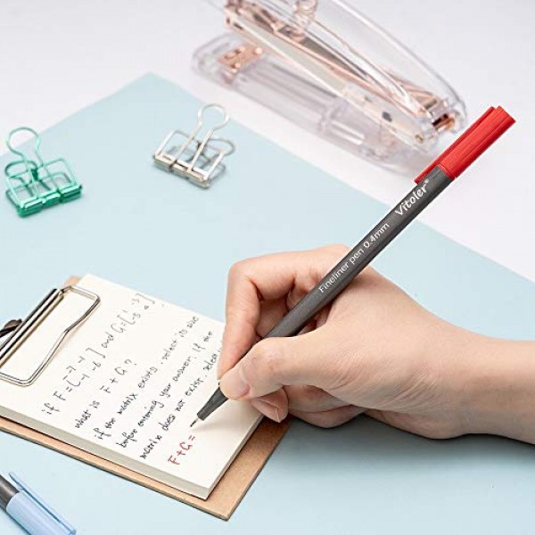 VITOLER Fineliner Colored Pens, Fine Point Marker Assorted Color D...