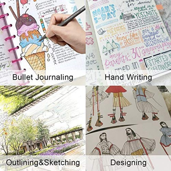 VITOLER Fineliner Colored Pens, Fine Point Marker Assorted Color D...