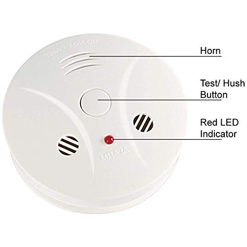 3 Pack Fire Alarms Smoke Detector Battery Operated with Photoelect...