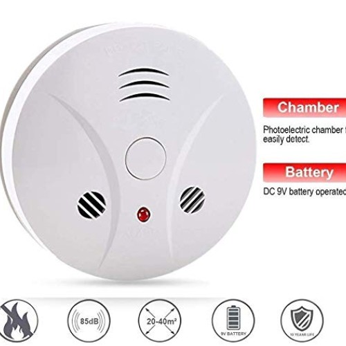 3 Pack Fire Alarms Smoke Detector Battery Operated with Photoelect...
