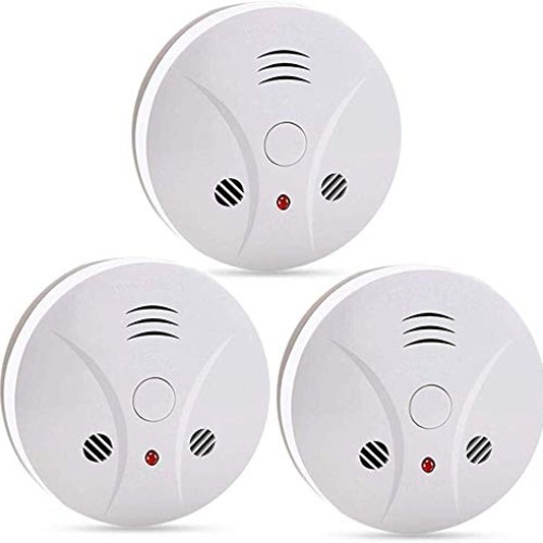 3 Pack Fire Alarms Smoke Detector Battery Operated with Photoelect...