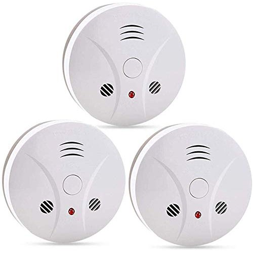 3 Pack Fire Alarms Smoke Detector Battery Operated with Photoelect...