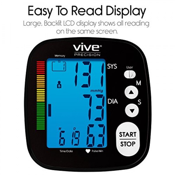 Blood Pressure Monitor by Vive Precision - Automatic Digital Upper...