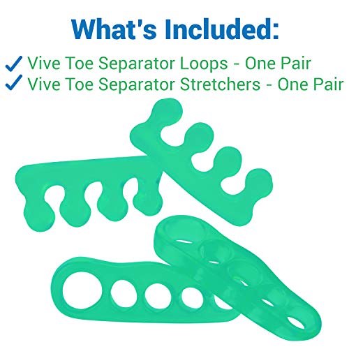 ViveSole Toe Stretchers Separators 4 Pieces - Gel Therapeutic Sp...