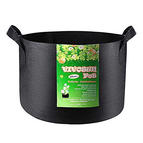 VIVOSUN 1 Pack 50 Gallon Grow Bag, Fabric Pot with Handles for Gro...