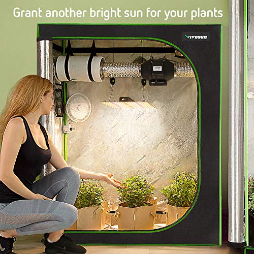 VIVOSUN 2-Pack VS1000 LED Grow Light with Grow Bag, Film Foil Roll