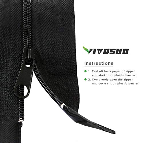 VIVOSUN 5.5 Mil Panda Film and Heavy Duty Peel and Stick Zipper