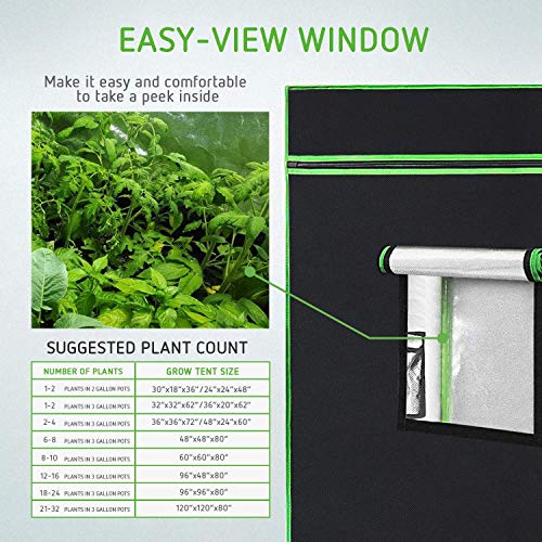 VIVOSUN 5-Pack 1 Gallon Grow Bags, Fabric Pots with Mylar Hydropon...