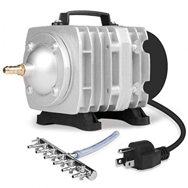 VIVOSUN Air Pump 950 GPH 32W 60L/min 6 Outlet Commercial Air Pump ...