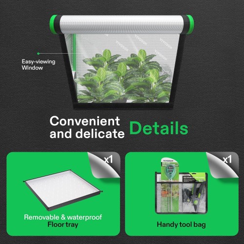 VIVOSUN D325 2-in-1 3x2 Grow Tent 36