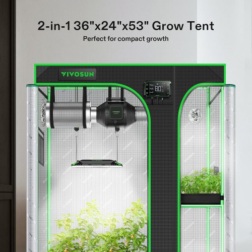 VIVOSUN D325 2-in-1 3x2 Grow Tent 36