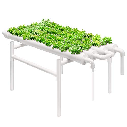 VIVOSUN Hydroponic Grow Kit, 1 Layer 54 Plant Sites 6 PVC Pipes Hy...