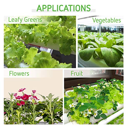 VIVOSUN Hydroponic Grow Kit, 3 Layers 90 Plant Sites 10 PVC Pipes ...