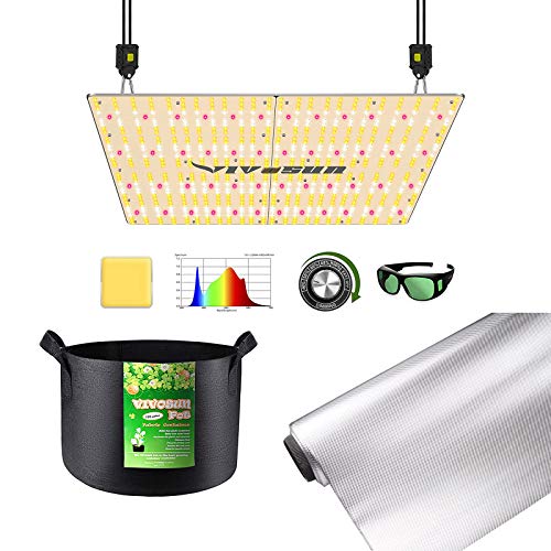 VIVOSUN VS4000 LED Grow Light with Grow Bag, Film Foil Roll