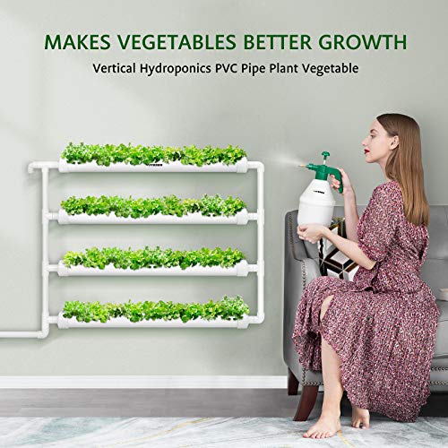 VIVOSUN Wall-Mounted Hydroponic Grow Kit, 1 Layers 36 Plant Sites ...