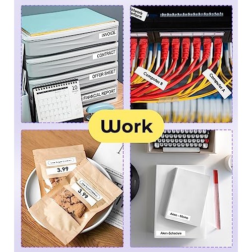 Vixic Label Maker Machine with 4 Tapes Portable Label Makers D210S...