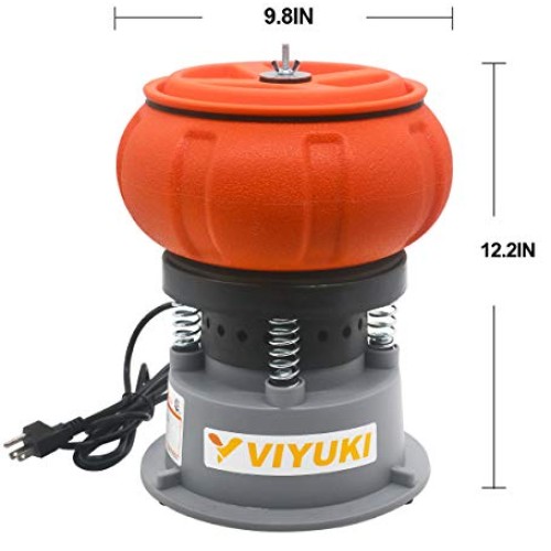 VIYUKI Electric 5LB Vibratory Tumbler Bowl Tumbling Polishing Mach...