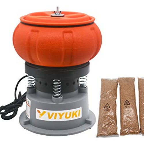 VIYUKI Electric 5LB Vibratory Tumbler Bowl Tumbling Polishing Mach...