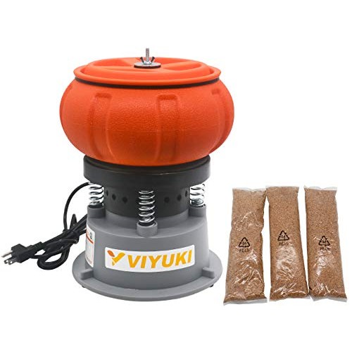 VIYUKI Electric 5LB Vibratory Tumbler Bowl Tumbling Polishing Mach...
