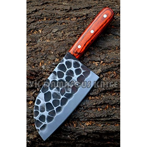 Handmade forged Carbon Steel butcher Serbian Cleaver Chopper Kitch...