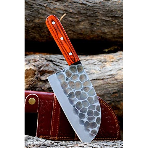 Handmade forged Carbon Steel butcher Serbian Cleaver Chopper Kitch...