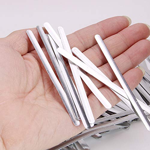 50 PCS Aluminum Nose Strips for Mask 9cm/3.54 Nose Bridge Bracke...