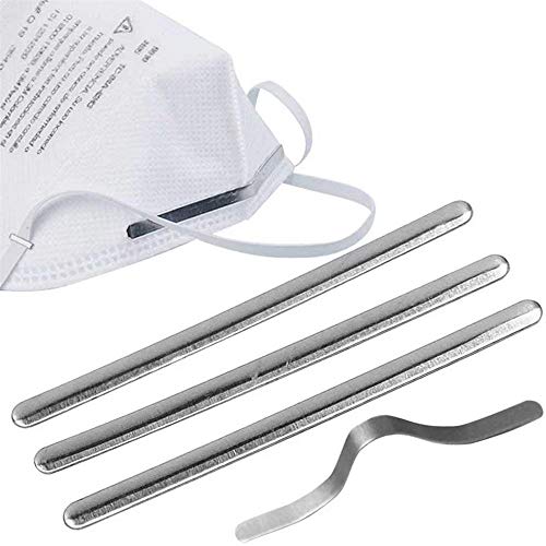 50 PCS Aluminum Nose Strips for Mask 9cm/3.54 Nose Bridge Bracke...