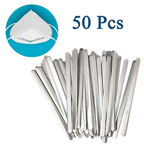 50 PCS Aluminum Nose Strips for Mask 9cm/3.54 Nose Bridge Bracke...