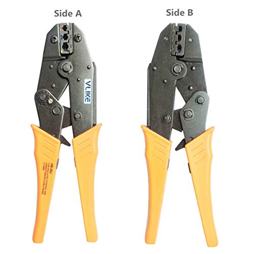 VLIKE Crimper Tool Kit A Self-adjustable Ratchet Wire Crimping Pli...