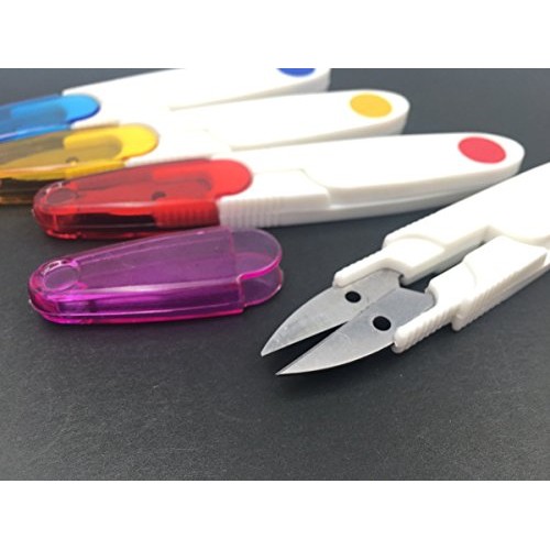 VNDEFUL 4PCS Portable Plastic Easy Grip Handle Sewing Snip Thread ...