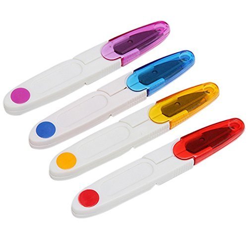 VNDEFUL 4PCS Portable Plastic Easy Grip Handle Sewing Snip Thread ...