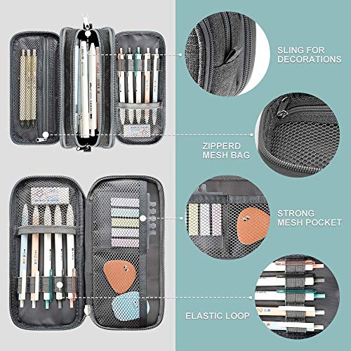 Large Pencil Case Big Capacity Pencil Bag Large Storage Pouch 3 Co...