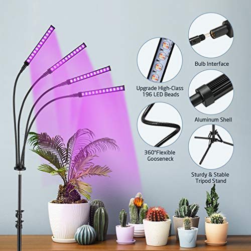 Grow Light with Stand, Slaouwo LED Grow Lights for Indoor Plants, ...