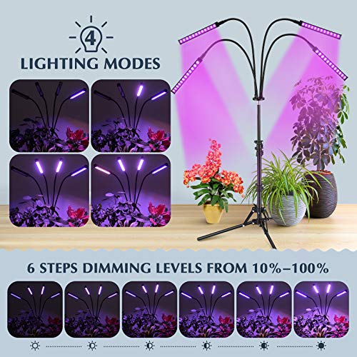 Grow Light with Stand, Slaouwo LED Grow Lights for Indoor Plants, ...