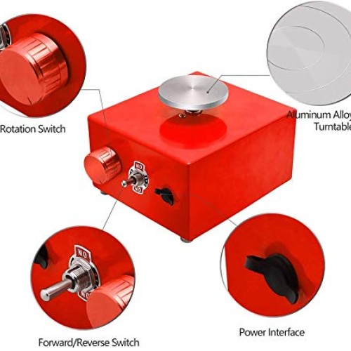 Mini Pottery Wheel, 6.5cm 10cm Turntable Mini Pottery Machine Elec...
