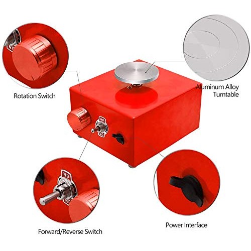 Mini Pottery Wheel, 6.5cm 10cm Turntable Mini Pottery Machine Elec...