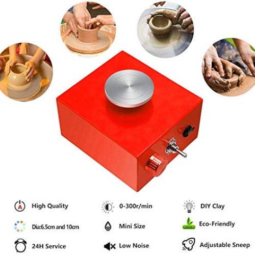 Mini Pottery Wheel, 6.5cm 10cm Turntable Mini Pottery Machine Elec...