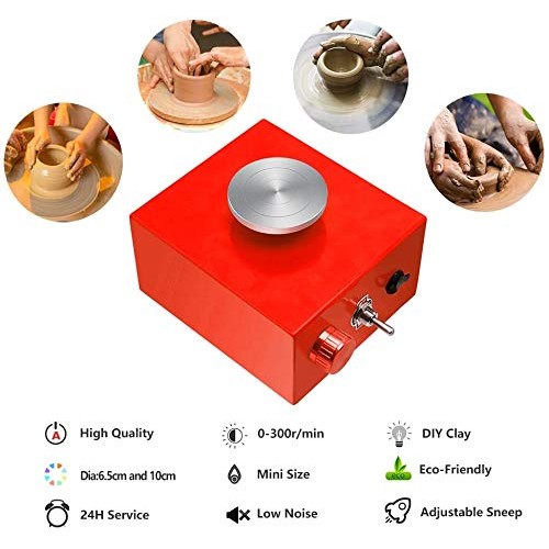 Mini Pottery Wheel, 6.5cm 10cm Turntable Mini Pottery Machine Elec...