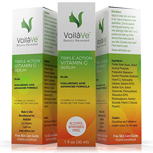 VoliaVe - Vitamin C Serum For Face With Hyaluronic Acid - 3 Forms ...